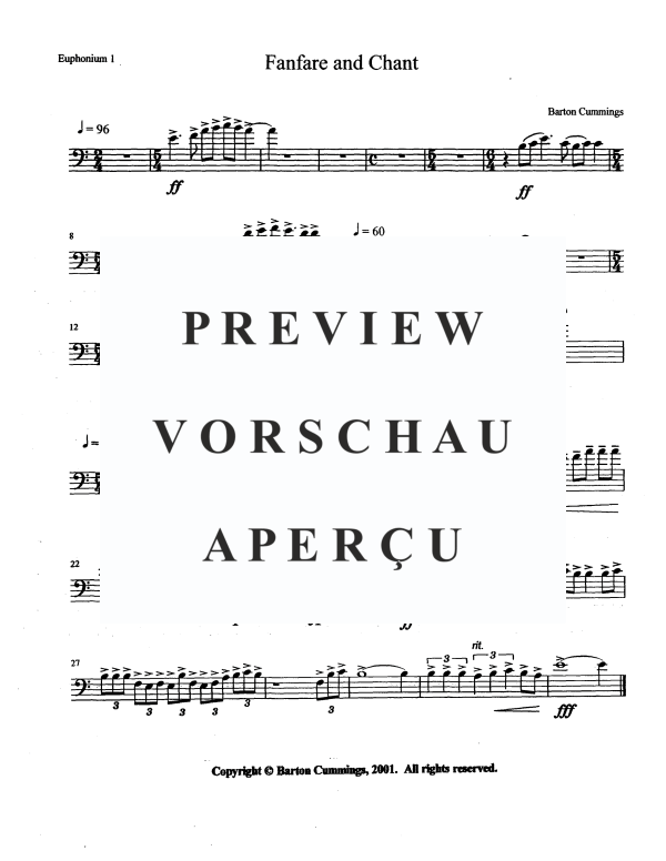 Produktgalerie: Seite 7 von 11 Fanfare and Chant, , Tuba Ensemble EEEETT