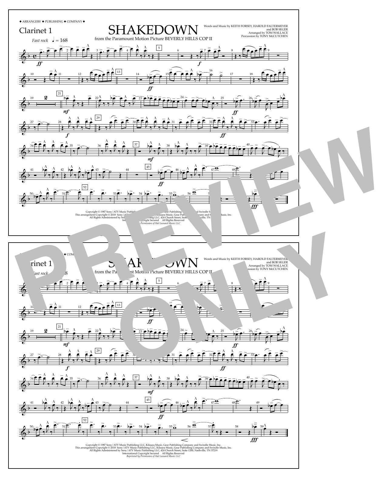 Product picture to: Shakedown - Clarinet 1