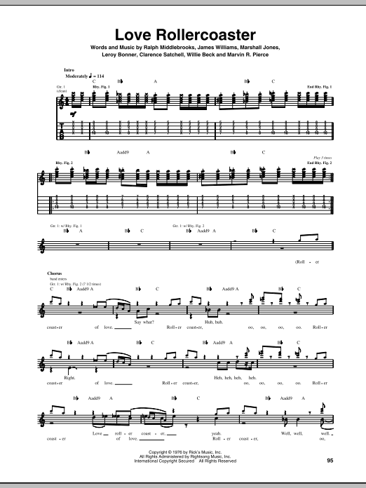 Product gallery: Page 1 of 1 Love Rollercoaster, Ohio Players