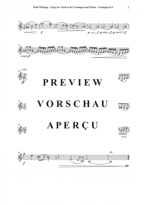 Produktgalerie: Seite 13 von 13 Song for Norbert , , (Trompete in B oder C + Klavier)