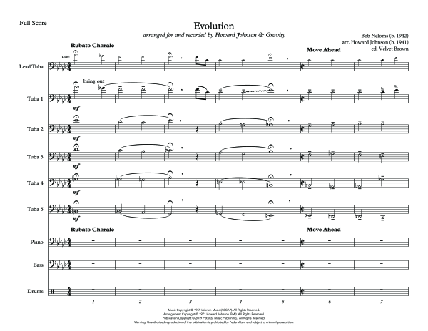 Produktgalerie: Seite 1 von 11 Evolution, , (Tuba Solo, 5x Tuba und Combo Band)