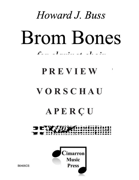 Product gallery: Page 2 of 21 Brom Bones , , (9-part clarinet choir)