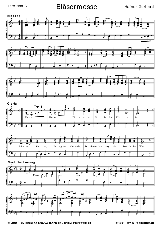 Produktgalerie: Seite 1 von 11 Bläsermesse, , Blasorchester und Chor