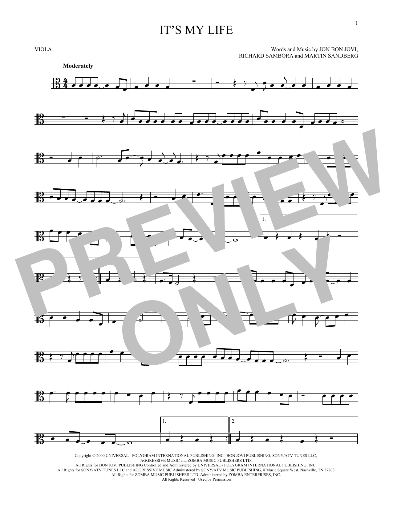 Product gallery: Page 1 of 1 It's My Life, Bon Jovi