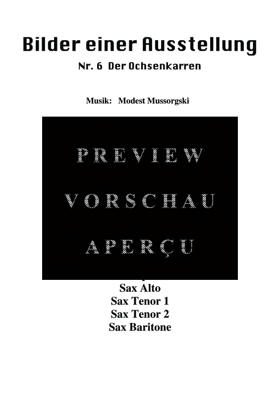 Produktgalerie: Seite 2 von 11 Der Ochsenkarren, , Saxophon Quintett