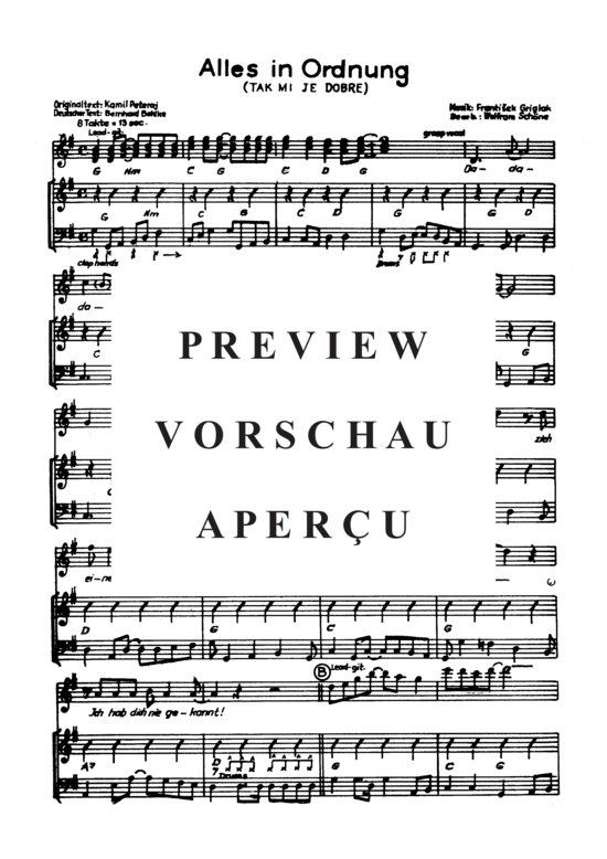 Product gallery: Page 4 of 4 Alles in Ordnung (Tak Mi Je Dobre) , , (piano and vocals)