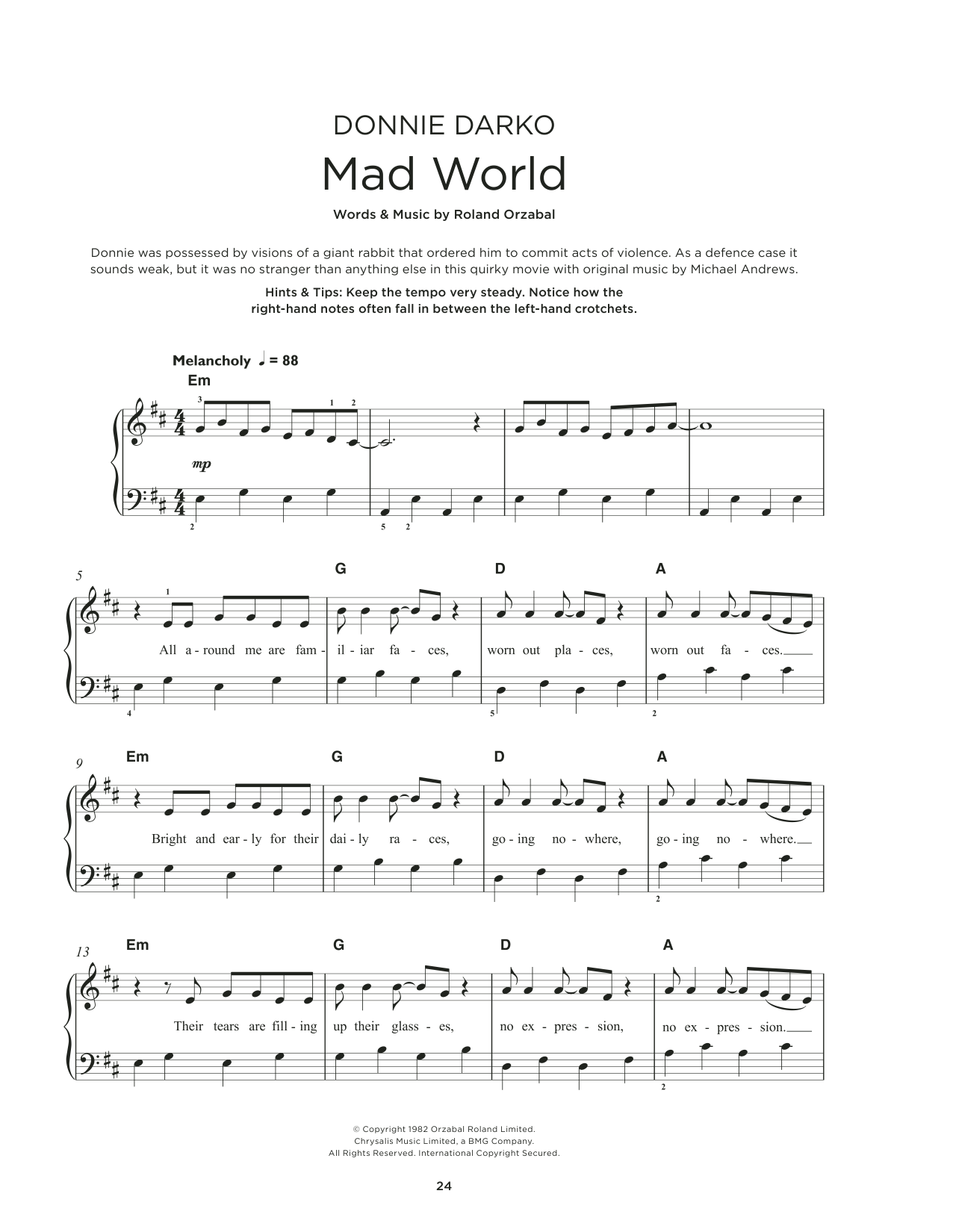 Product picture to:  Mad World (feat. Gary Jules) - Michael Andrews