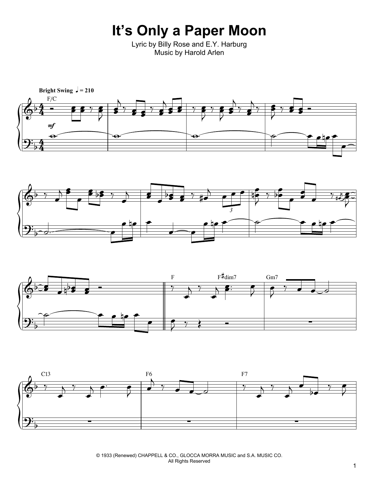 Produktbild zu: It's Only A Paper Moon
