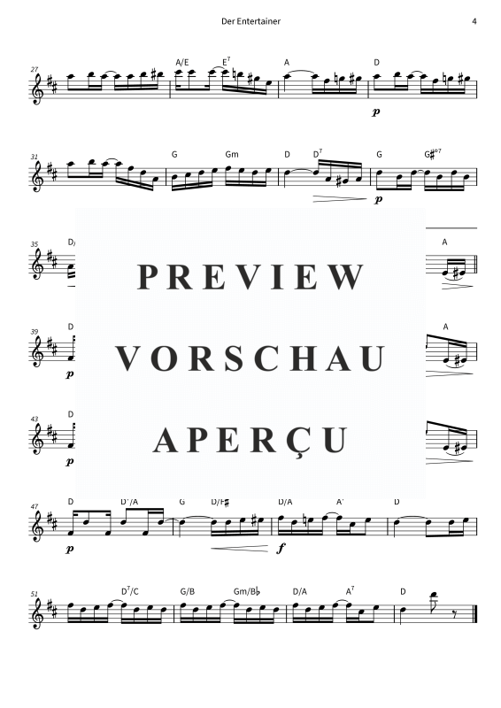Produktgalerie: Seite 6 von 6 Der Entertainer - The Entertainer - A Ragtime Two Step, , Tenorsaxophon in B