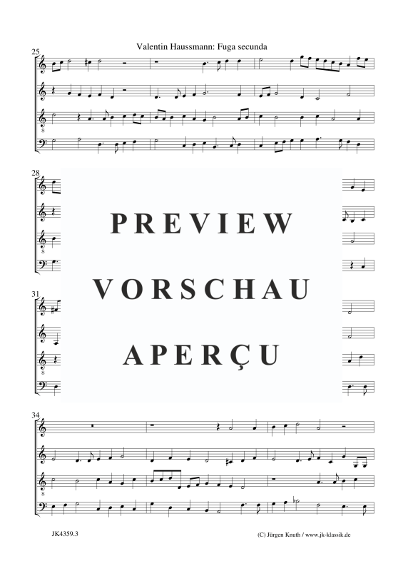 Produktgalerie: Seite 4 von 9 Fuga secunda, , Gemischtes Ensemble für 4 diverse Instrumente