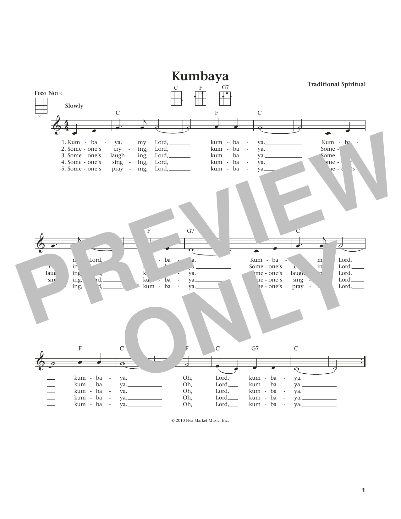 Product gallery: Page 1 of 1 Kum Ba Yah (from The Daily Ukulele) (arr. Liz and Jim Beloff), Traditional Spiritual