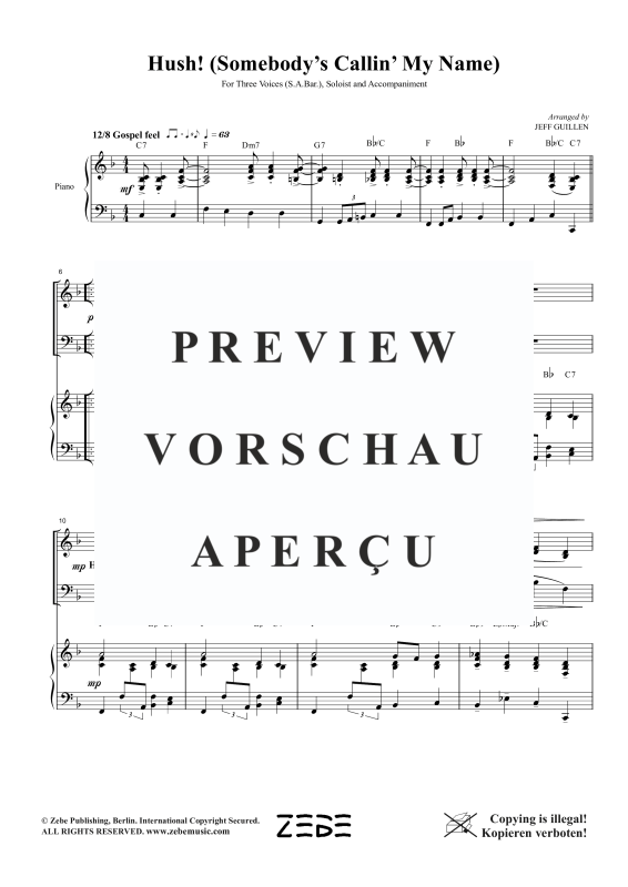 Produktgalerie: Seite 6 von 8 Hush!, , Gemischter Chor SAB, Solo und Klavier