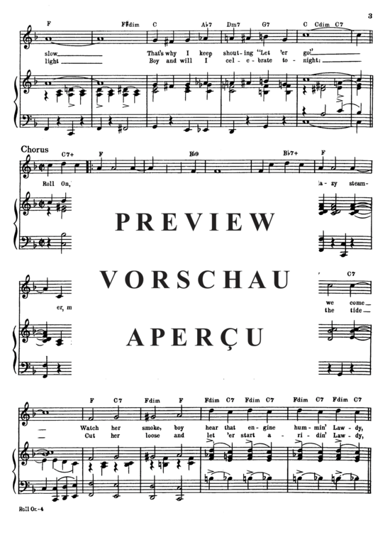 Produktgalerie: Seite 4 von 8 Roll On, Mississippi, Roll On , Popular Standard, Klavier und Gesang