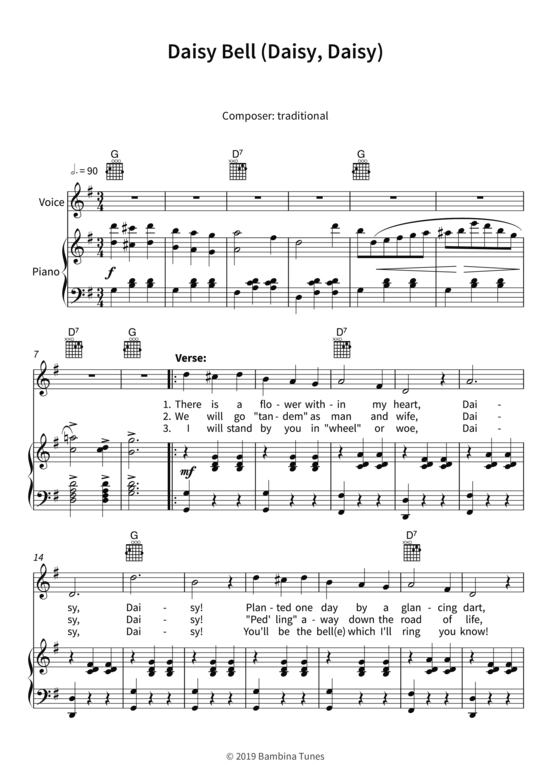 Produktbild zu: Daisy Bell (Daisy, Daisy)Lars Opfermann
