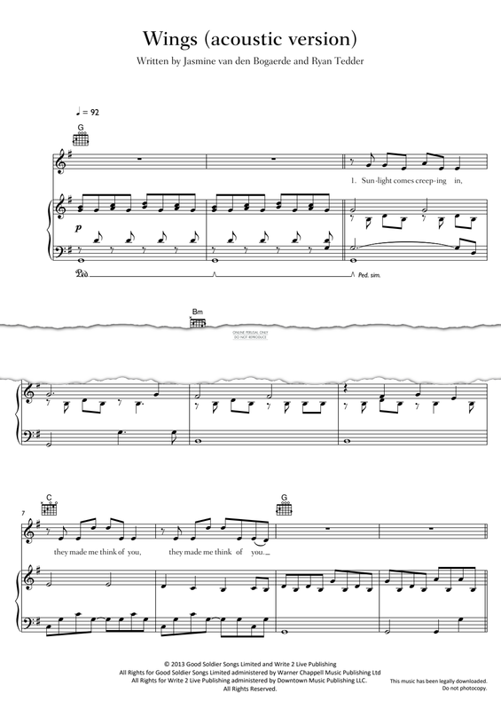 Produktgalerie: Seite 1 von 1 Wings, Birdy, Gesang, Gitarre, Klavier