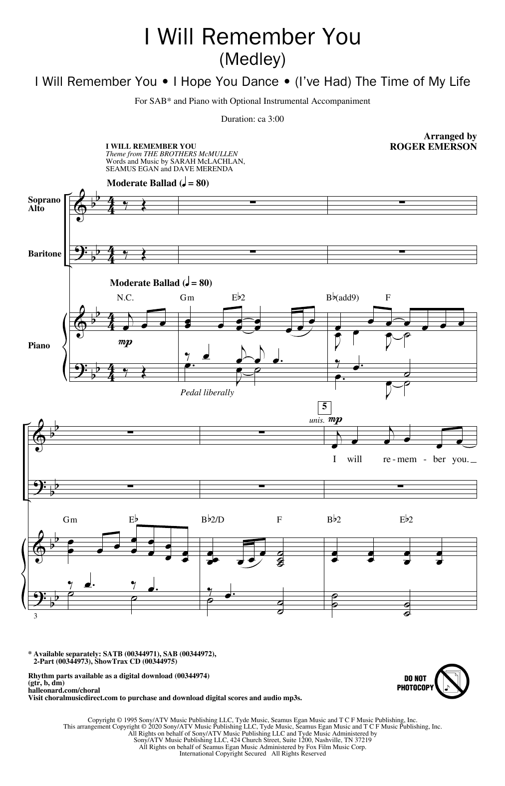 Produktbild zu: I Will Remember You (Medley)