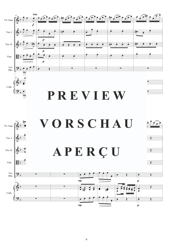 Product gallery: Page 10 of 11 Concerto No.10 in F-Dur Op.9, , Concertante Violin, String Ensemble, and Harpsichord (Bc)