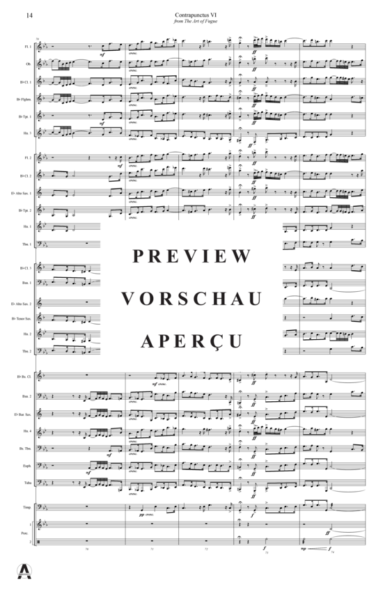Produktgalerie: Seite 17 von 18 Contrapunctus 6 aus Kunst der Fuge , , (Concert Band)