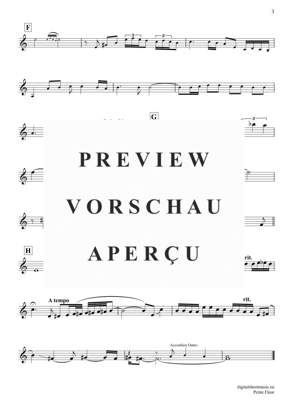 Product gallery: Page 4 of 4 Petite Fleur, Tex, Pete, Clarinet in B-flat