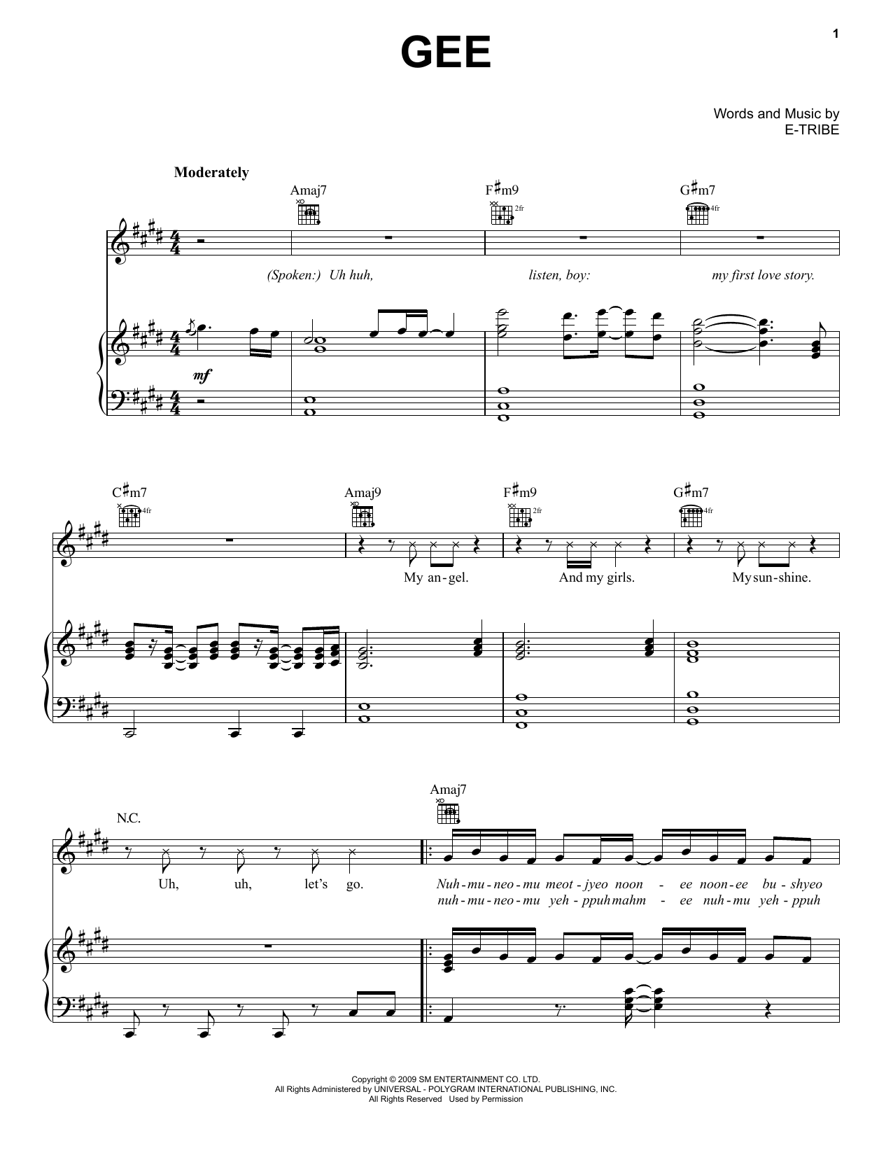 Produktgalerie: Seite 1 von 1 Gee, Girls' Generation, Gesang, Gitarre, Klavier