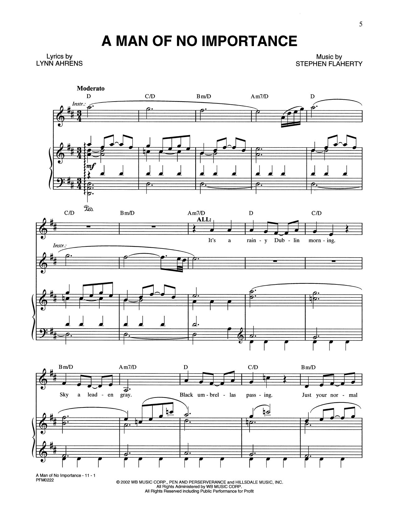 Produktbild zu: A Man Of No Importance (from A Man Of No Importance: A New Musical)