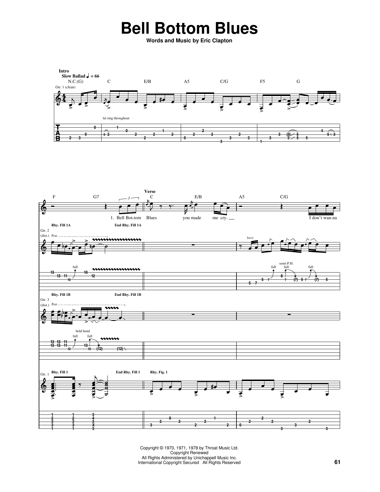 Produktgalerie: Seite 1 von 1 Bell Bottom Blues, Derek And The Dominos, Gitarre