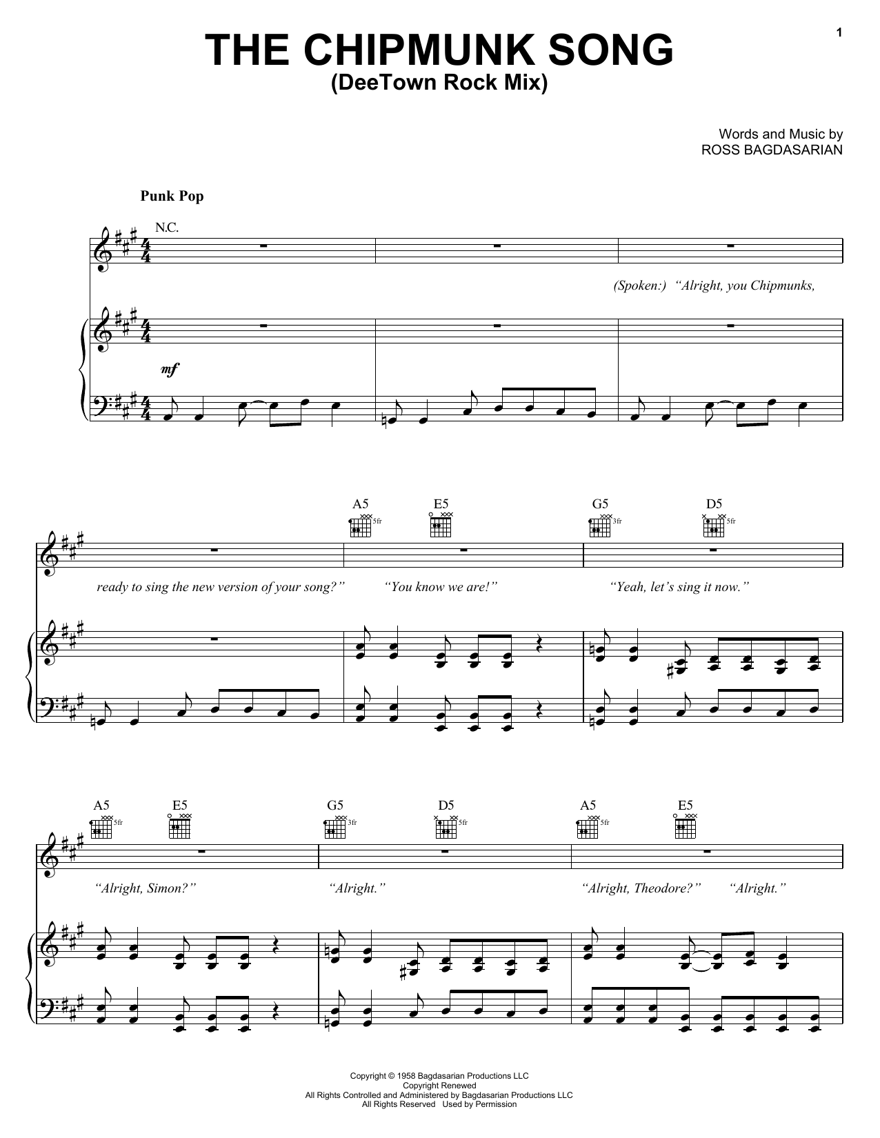 Produktbild zu: The Chipmunk Song (DeeTown Rock Mix)