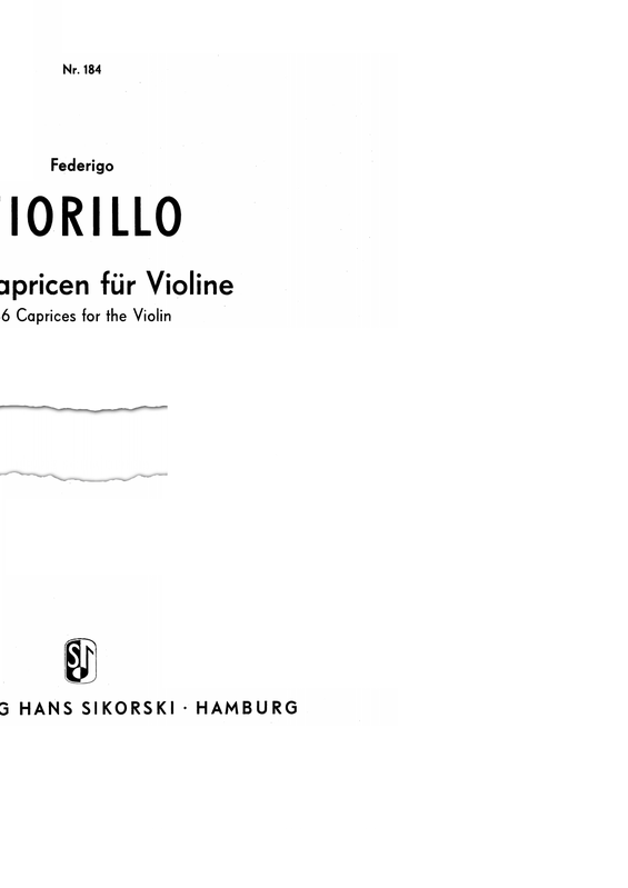Produktgalerie: Seite 1 von 1 36 Capriccios, Federigo Fiorillo, Violine