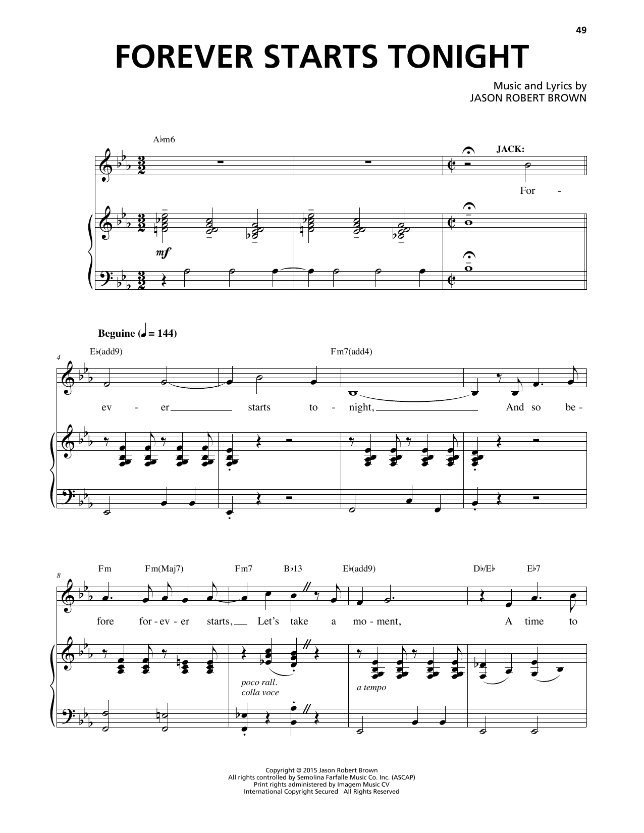 Produktbild zu: Forever Starts Tonight (from Honeymoon in Vegas)