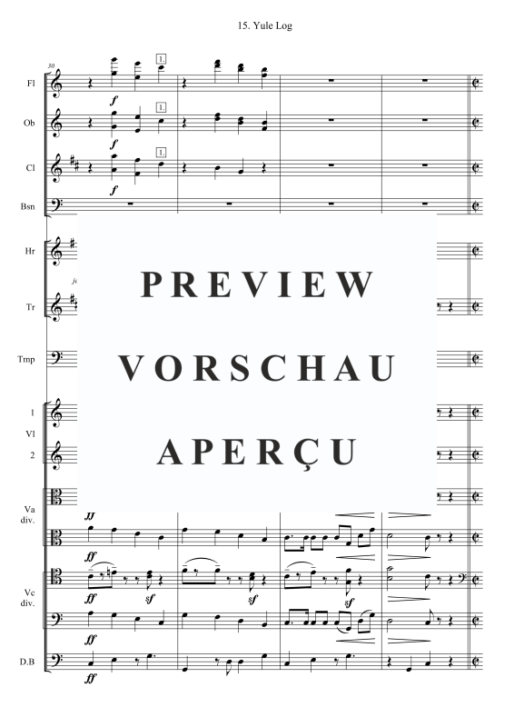 Produktgalerie: Seite 8 von 11 Yule Log, , Kammer Orchester Holzbläser, Blechbläser, Streicher und Pauken