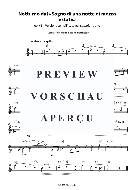 Produktgalerie: Seite 9 von 11 Suoni delicati sull´alto sax - Sogni a occhi aperti & classica delicata - Versioni semplificate, , Altsaxophon in Es
