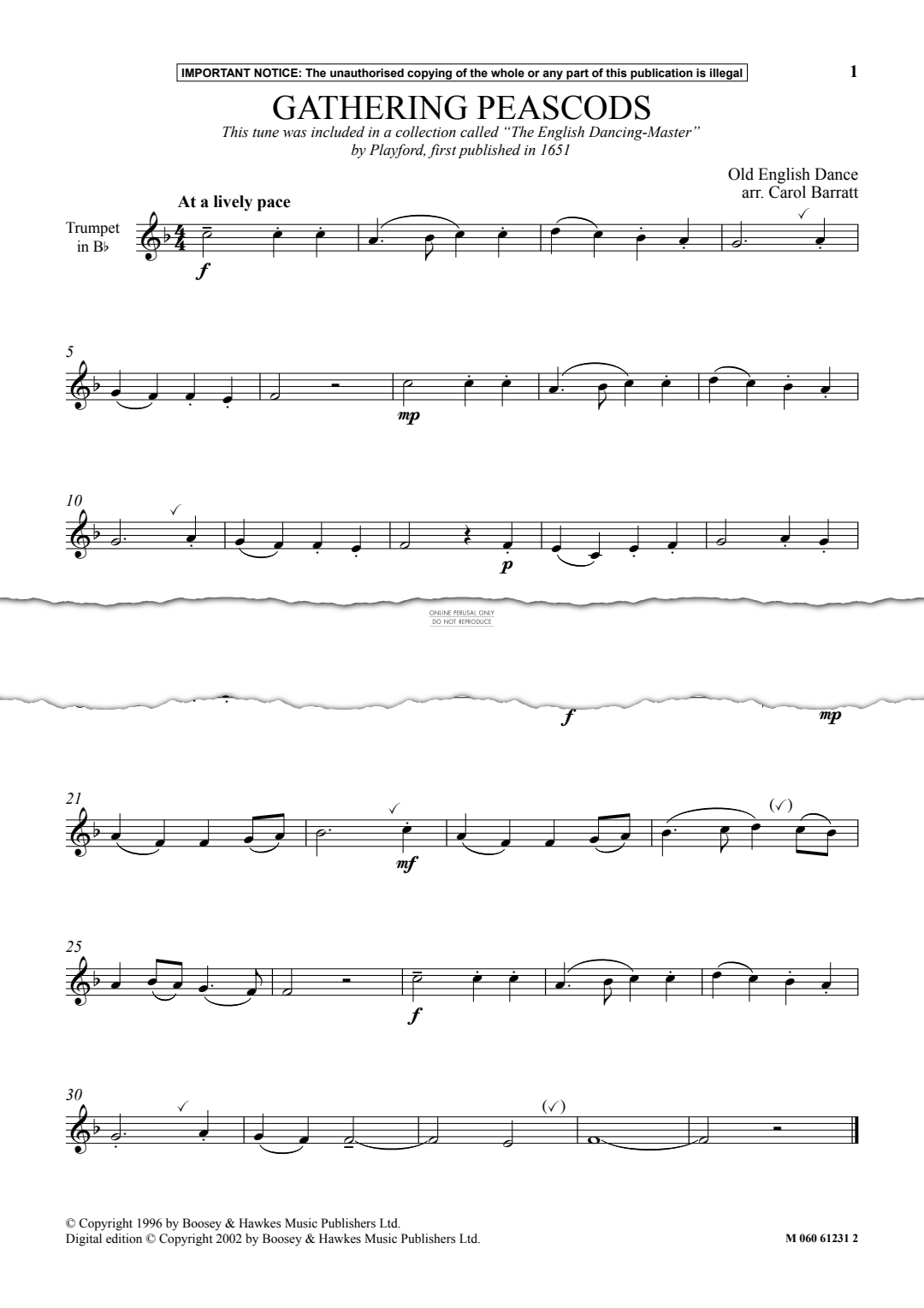 Produktgalerie: Seite 1 von 1 Gathering Peascods, Carol Barratt, Klavier, Trompete