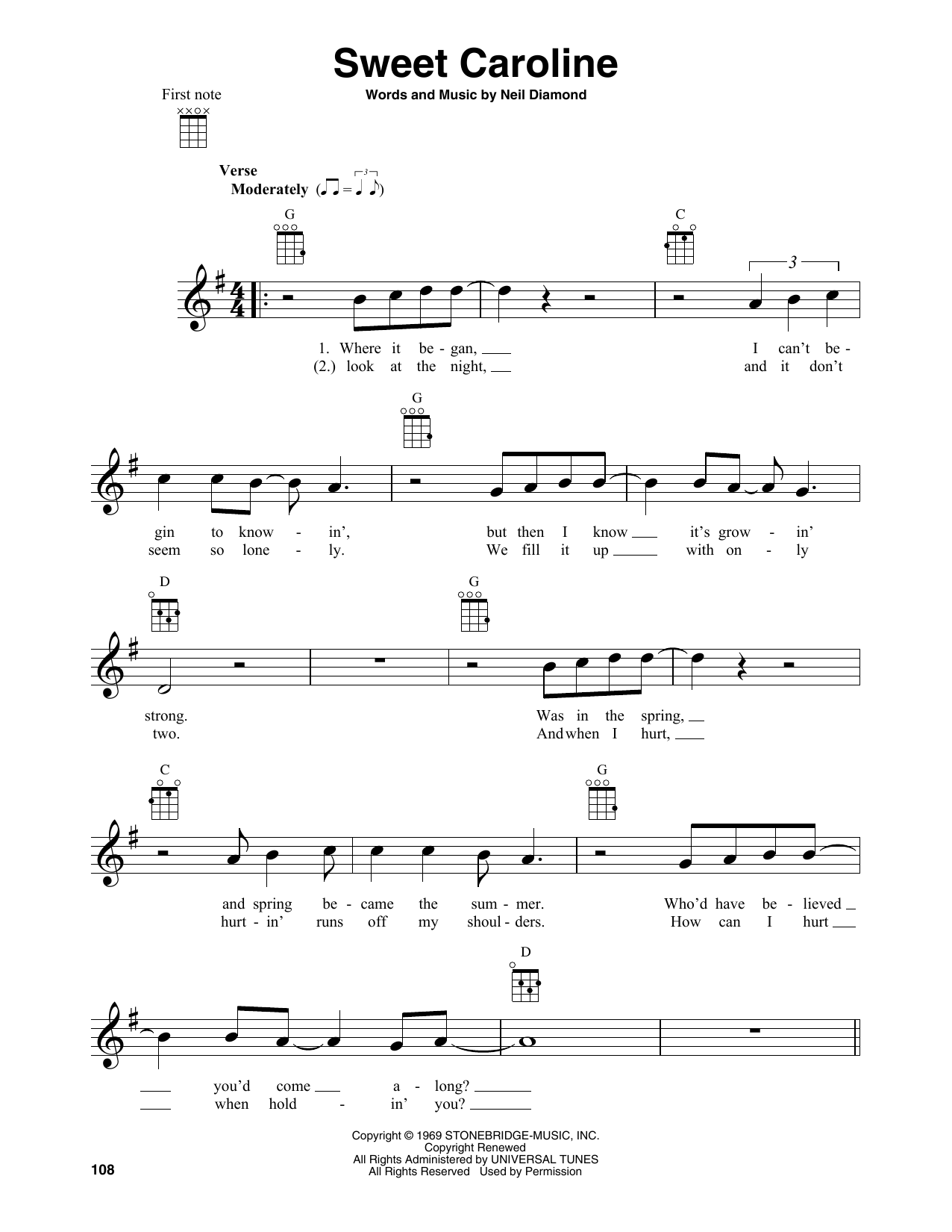 Product gallery: Page 1 of 1 Sweet Caroline, Neil Diamond