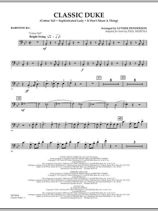 Product picture to: Classic Duke - Baritone B.C.