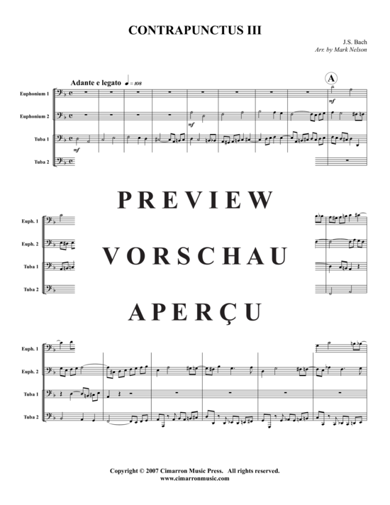 Product gallery: Page 2 of 10 Contrapunctus III , , (Tuba Quartet: 2x Baritone, 2xTuba)