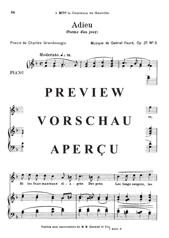 gallery: Poème d´un jour (Adieu) , ,  Op.21 No.3 (Gesang hoch + Klavier)