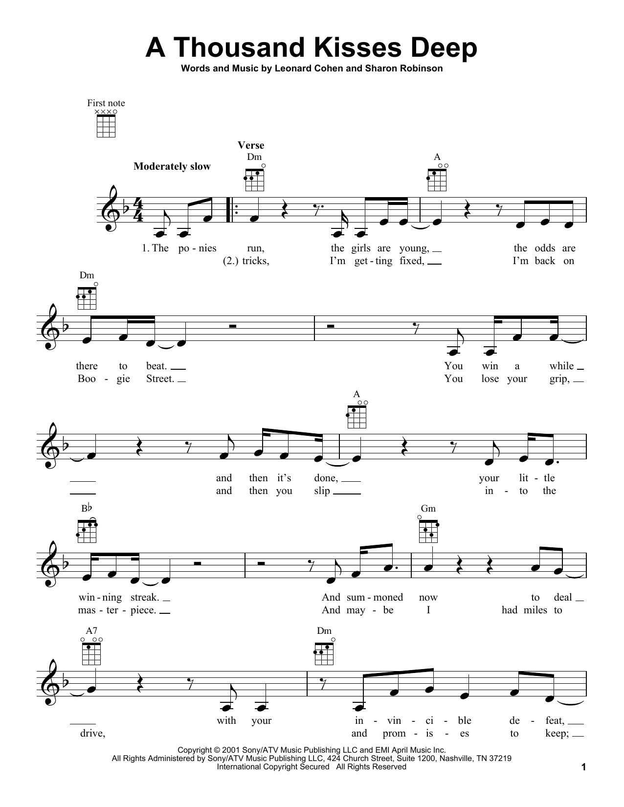 Product gallery: Page 1 of 1 A Thousand Kisses Deep, Leonard Cohen