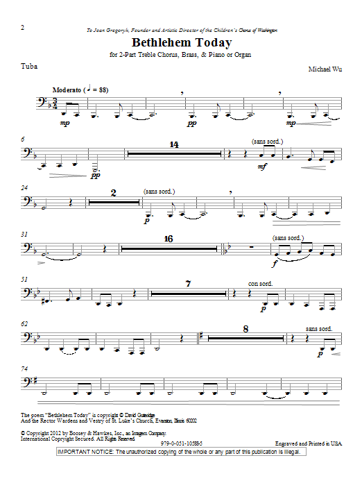 Produktbild zu: Bethlehem Today - Tuba