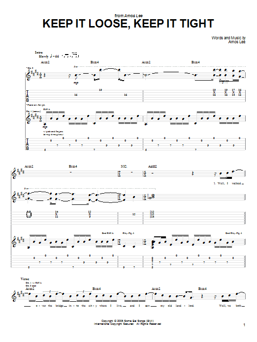 Product gallery: Page 1 of 1 Keep It Loose, Keep It Tight, Amos Lee