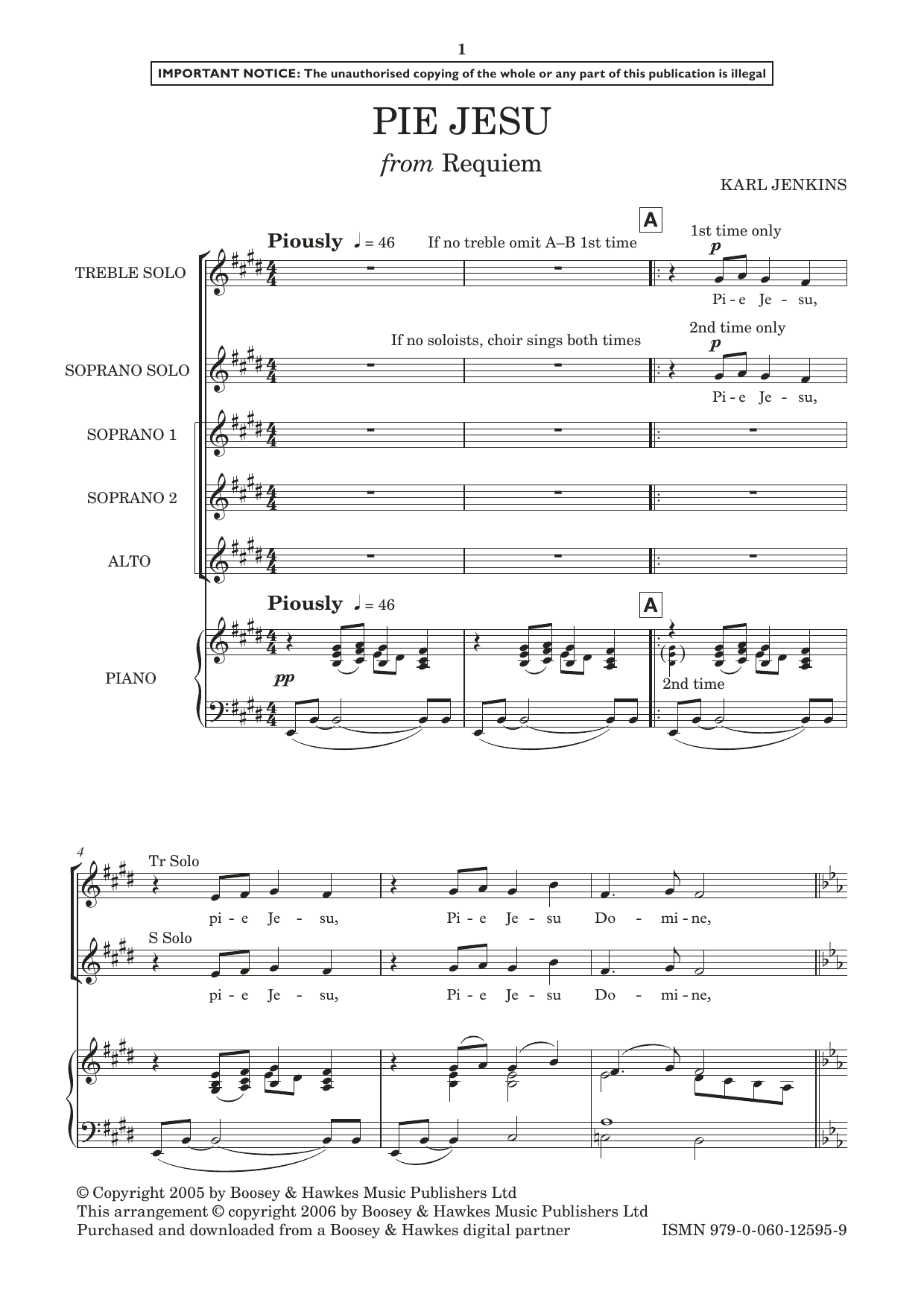 Produktgalerie: Seite 1 von 1 Pie Jesu, Karl Jenkins, Chor