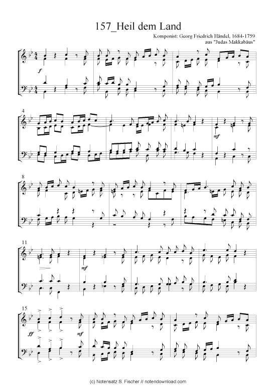 Produktbild zu: Heil dem Land Georg Friedrich Händel, 1684-1759 aus "Judas Makkabäus"