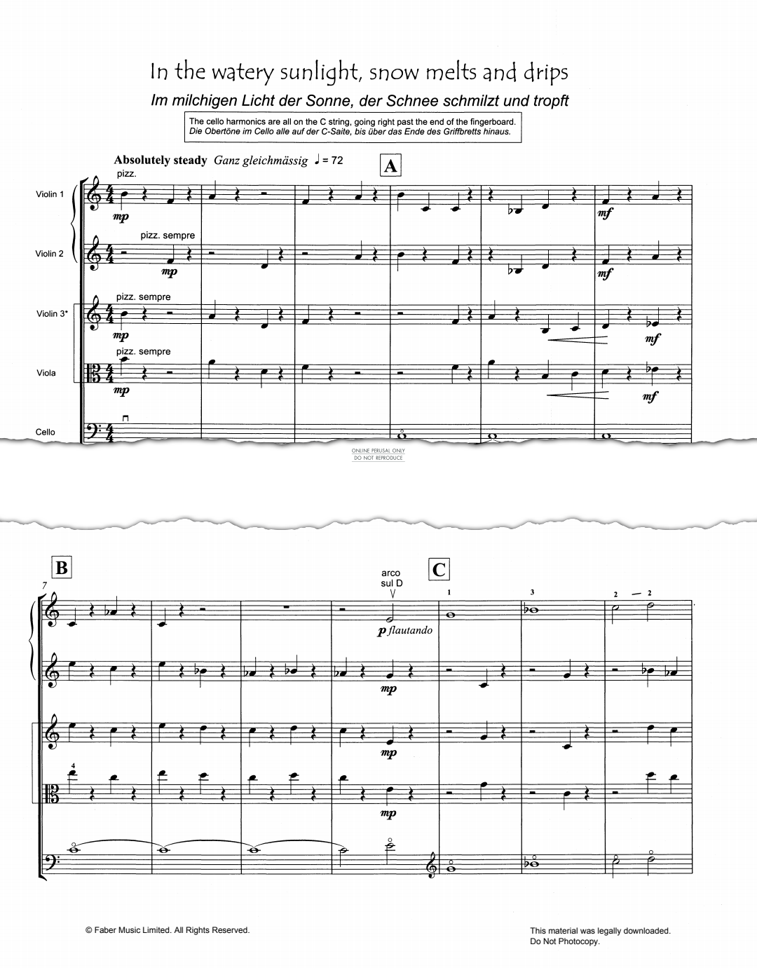 Produktgalerie: Seite 1 von 1 In The Watery Sunlight, Snow Melts And Drips/Wisselton, Wasselton, Mary Cohen, Viola, Violine, Violoncello
