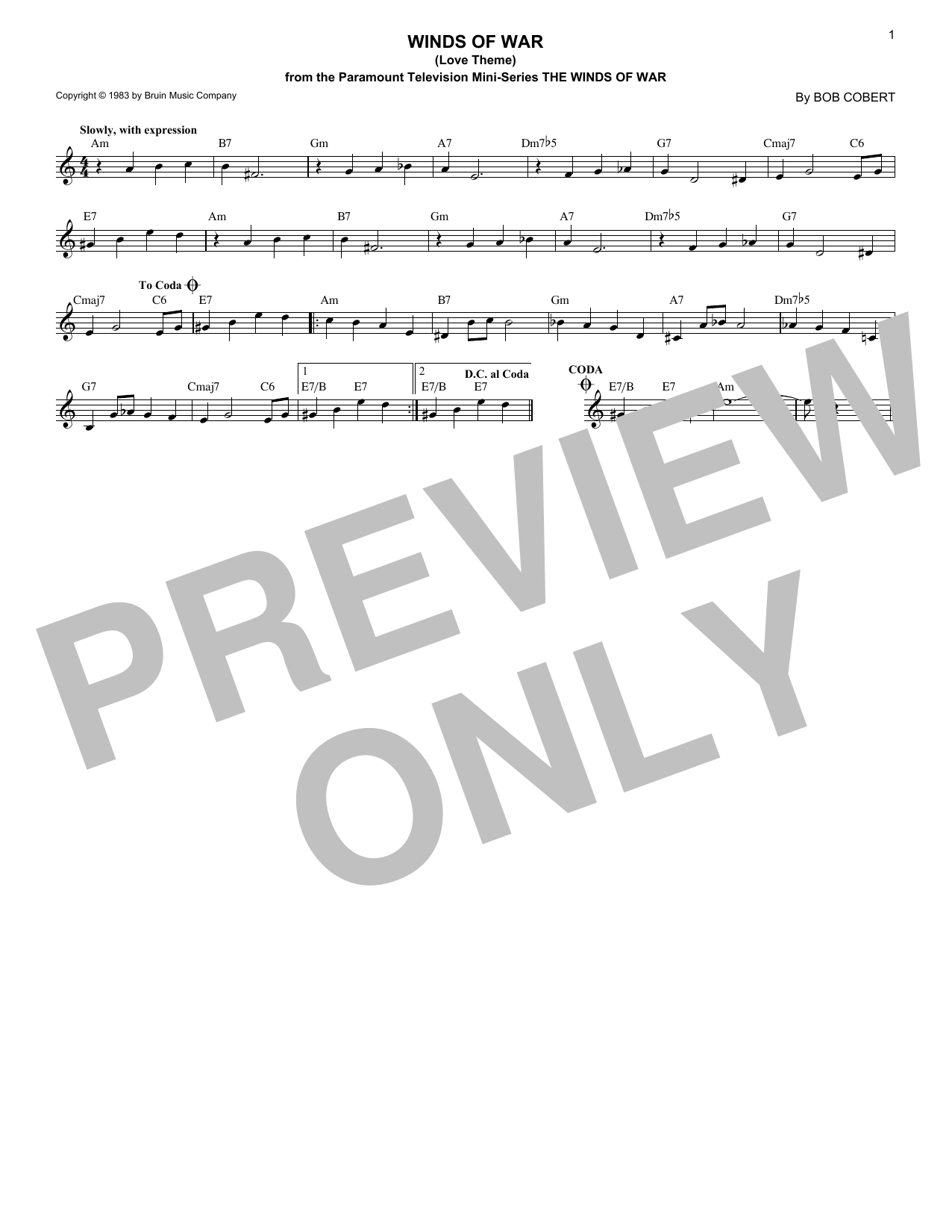 Produktbild zu: Winds Of War (Love Theme)
