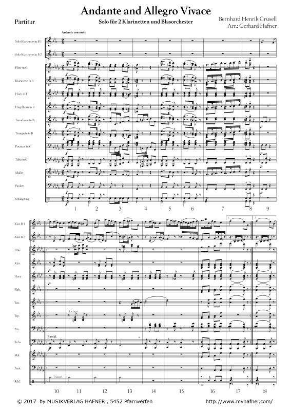 Product gallery: Page 1 of 11 Andante und Allegro Vivace, , (large wind orchestra)