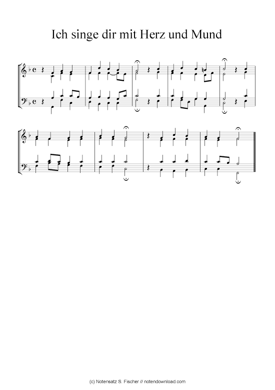 Produktgalerie: Seite 1 von 1 Ich singe dir mit Herz und Mund , , Klavier Solo