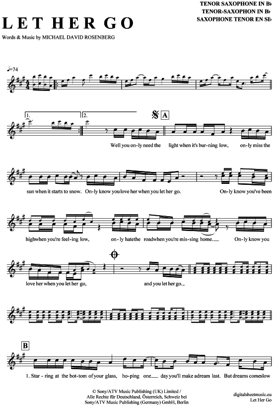 Product picture to: Let her go Passenger