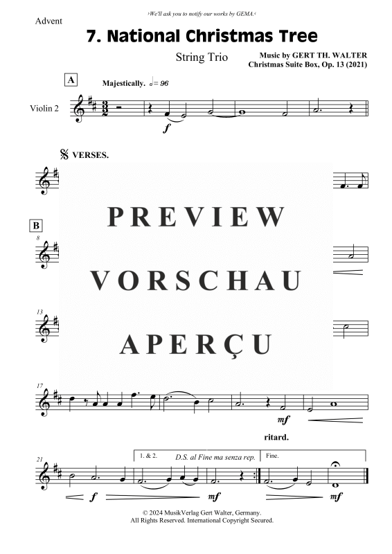 Produktgalerie: Seite 5 von 6 National Christmas Tree, , (Streicher Trio)