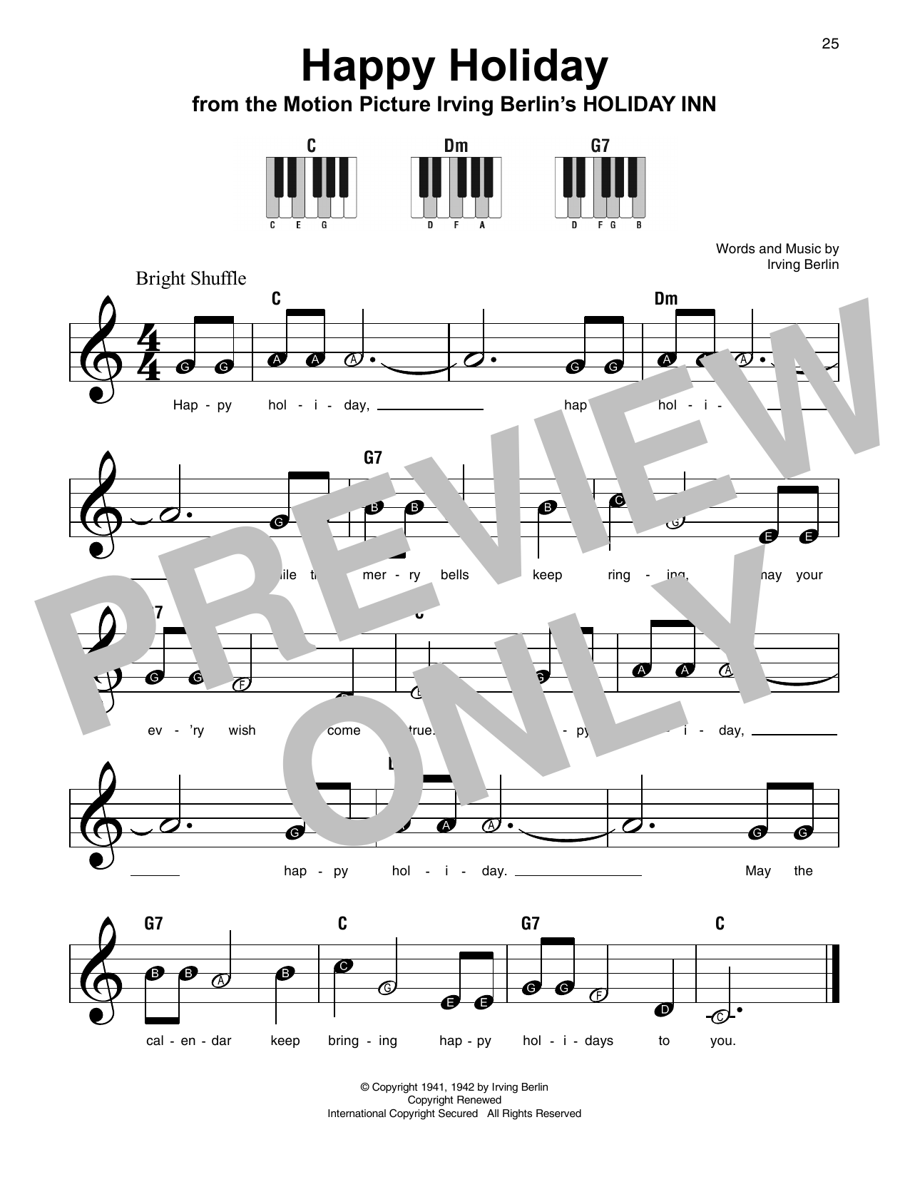 Product gallery: Page 1 of 1 Happy Holiday, Irving Berlin