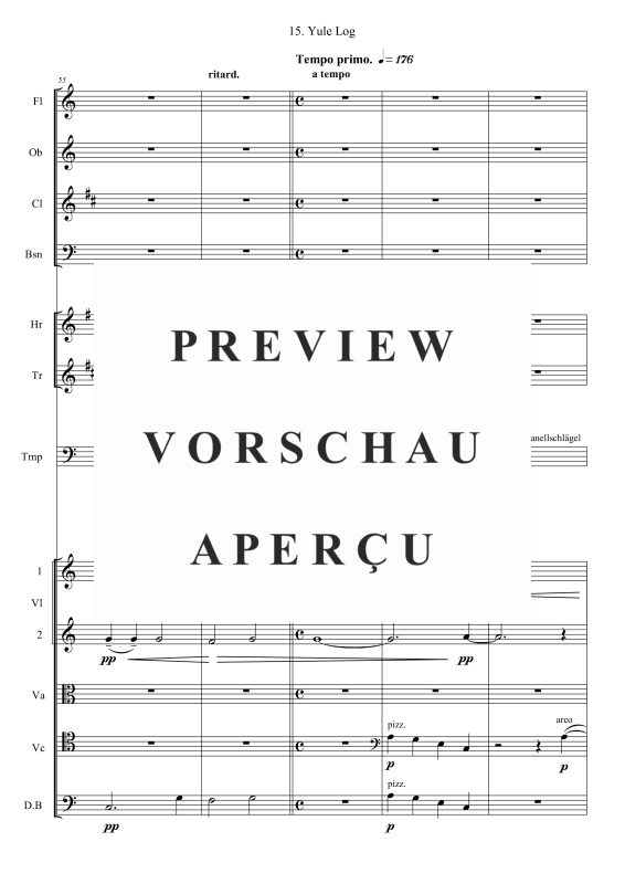 Produktgalerie: Seite 11 von 11 Yule Log, , Kammer Orchester Holzbläser, Blechbläser, Streicher und Pauken