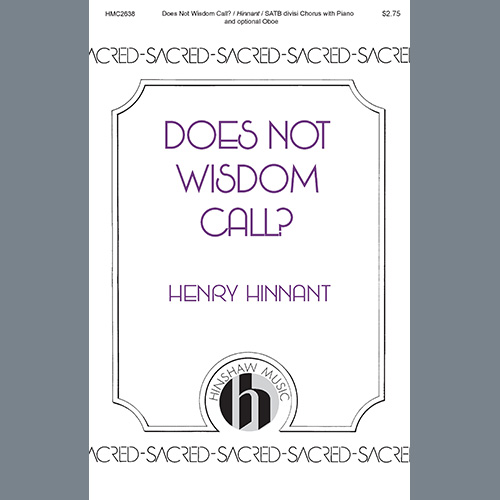 cover: Does Not Wisdom Call?, Hank Hinnant